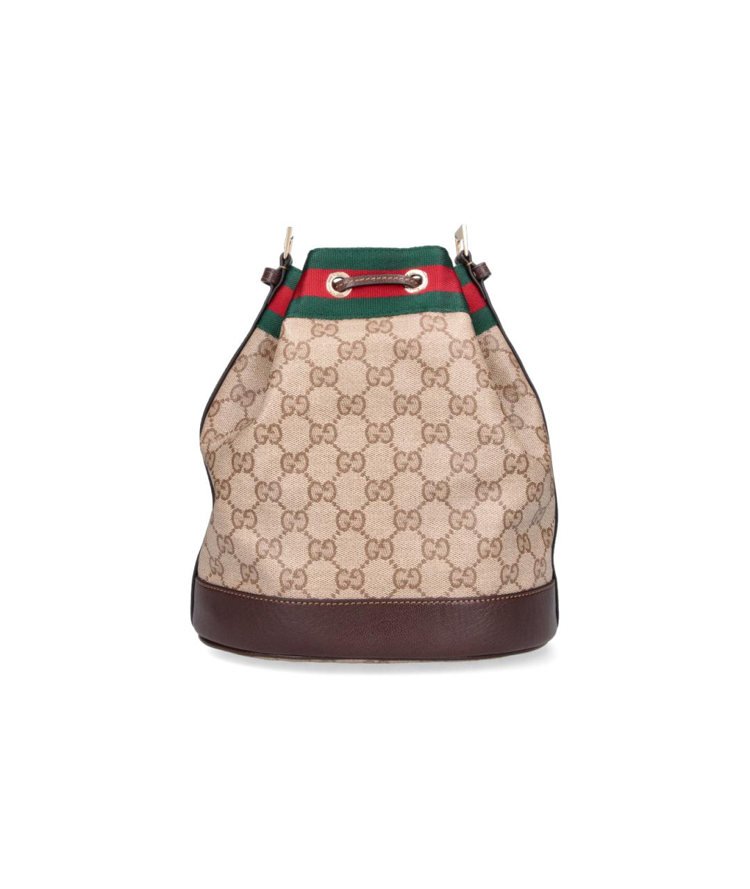 GUCCI Бежевая хлопковая сумка через плечо, фото 3