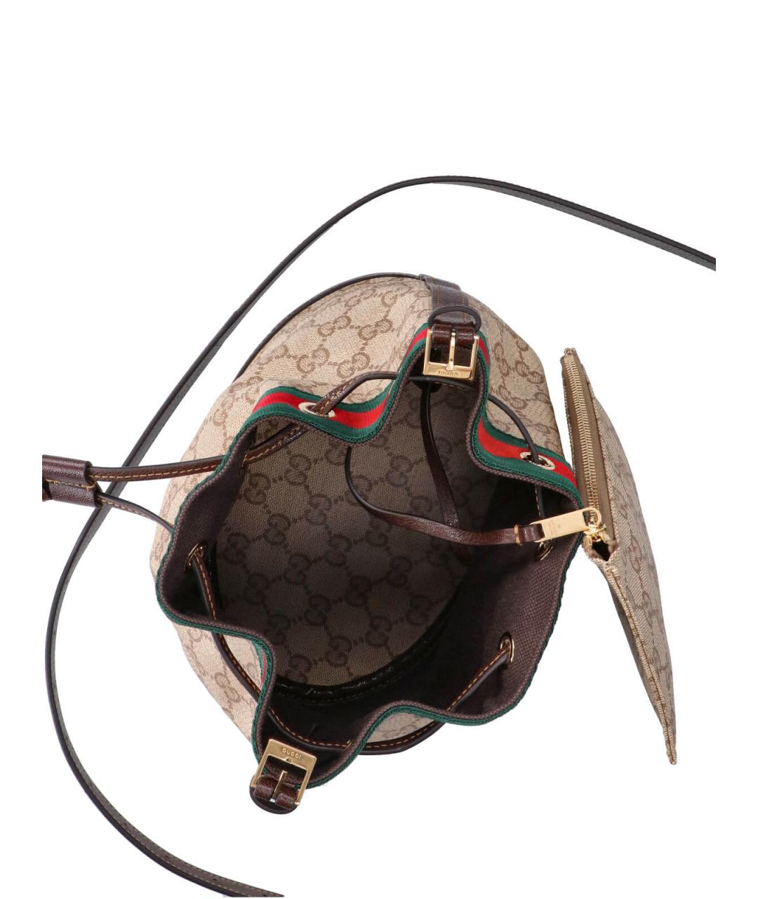 GUCCI Бежевая хлопковая сумка через плечо, фото 4
