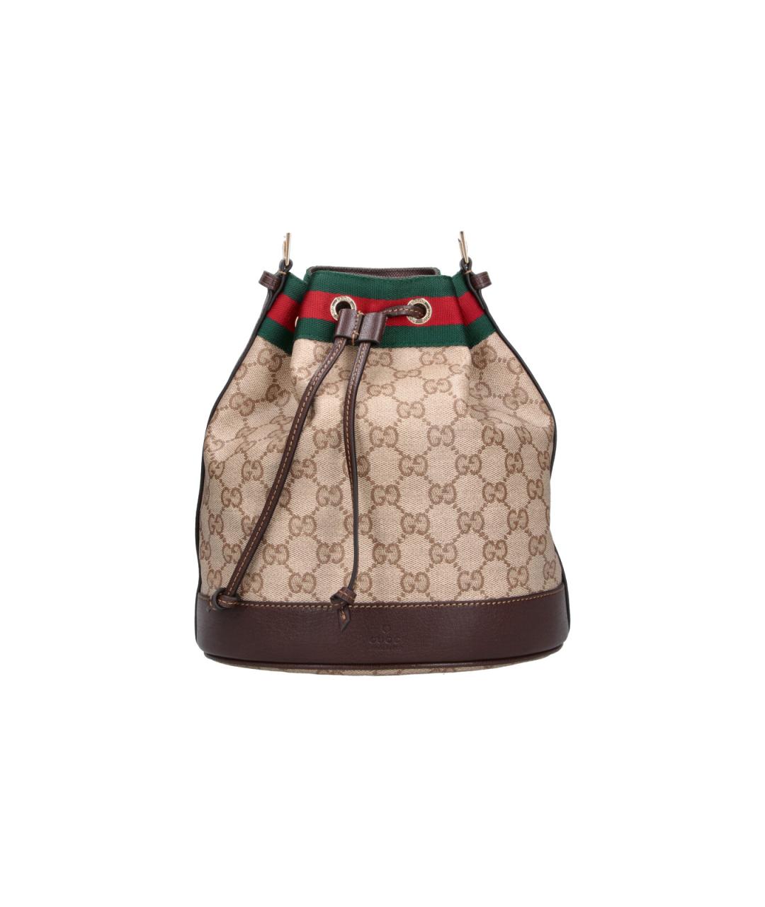 GUCCI Бежевая хлопковая сумка через плечо, фото 1
