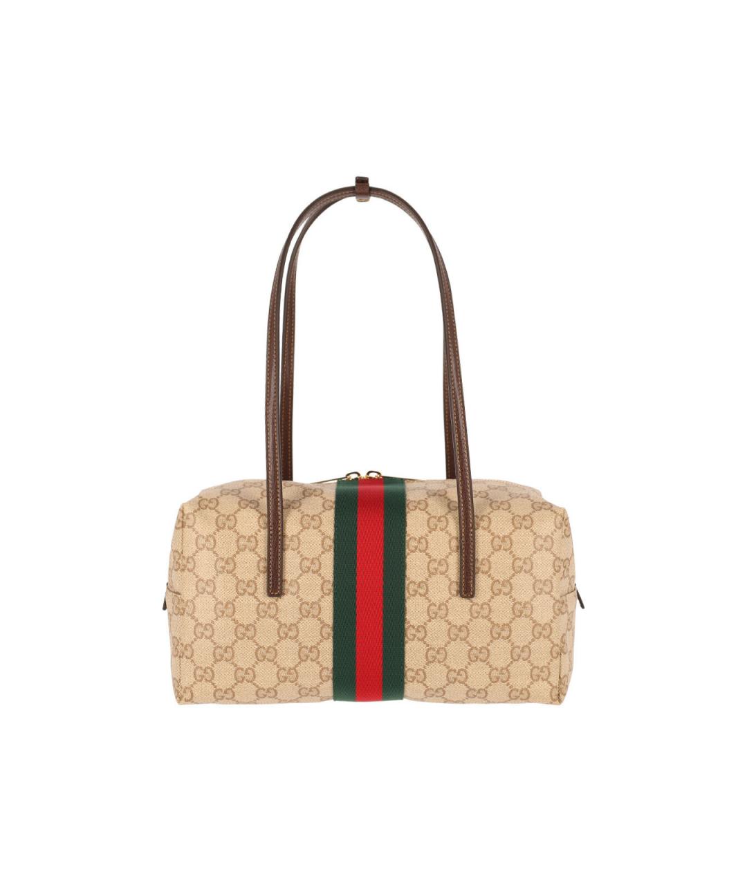 GUCCI Бежевая хлопковая сумка через плечо, фото 3