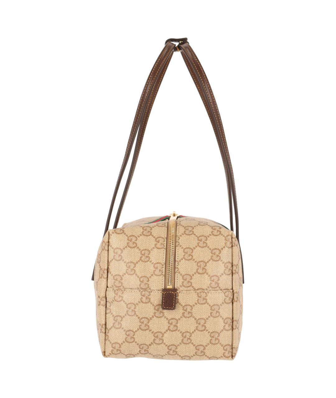 GUCCI Бежевая хлопковая сумка через плечо, фото 5