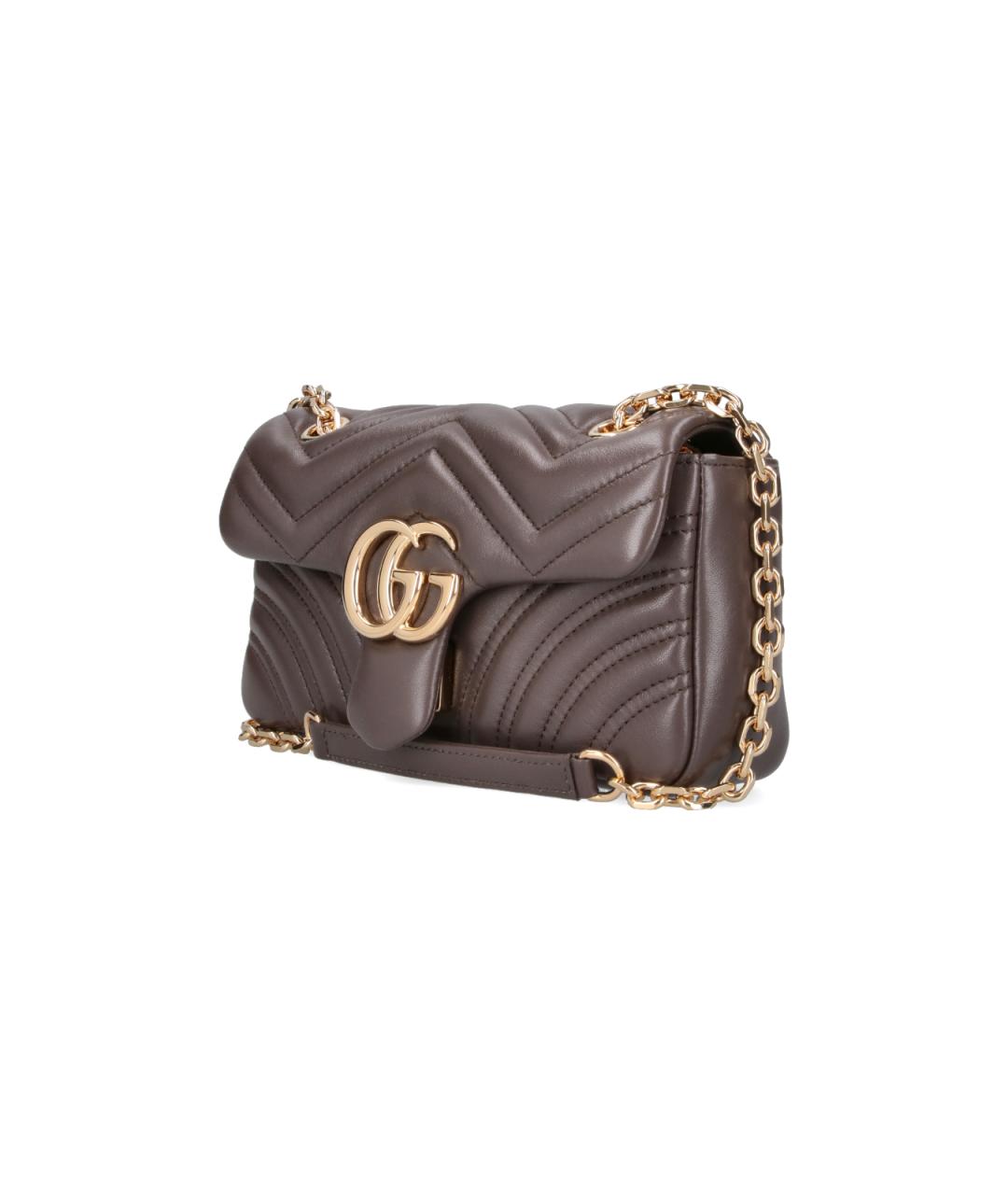 GUCCI Коричневая кожаная сумка через плечо, фото 2