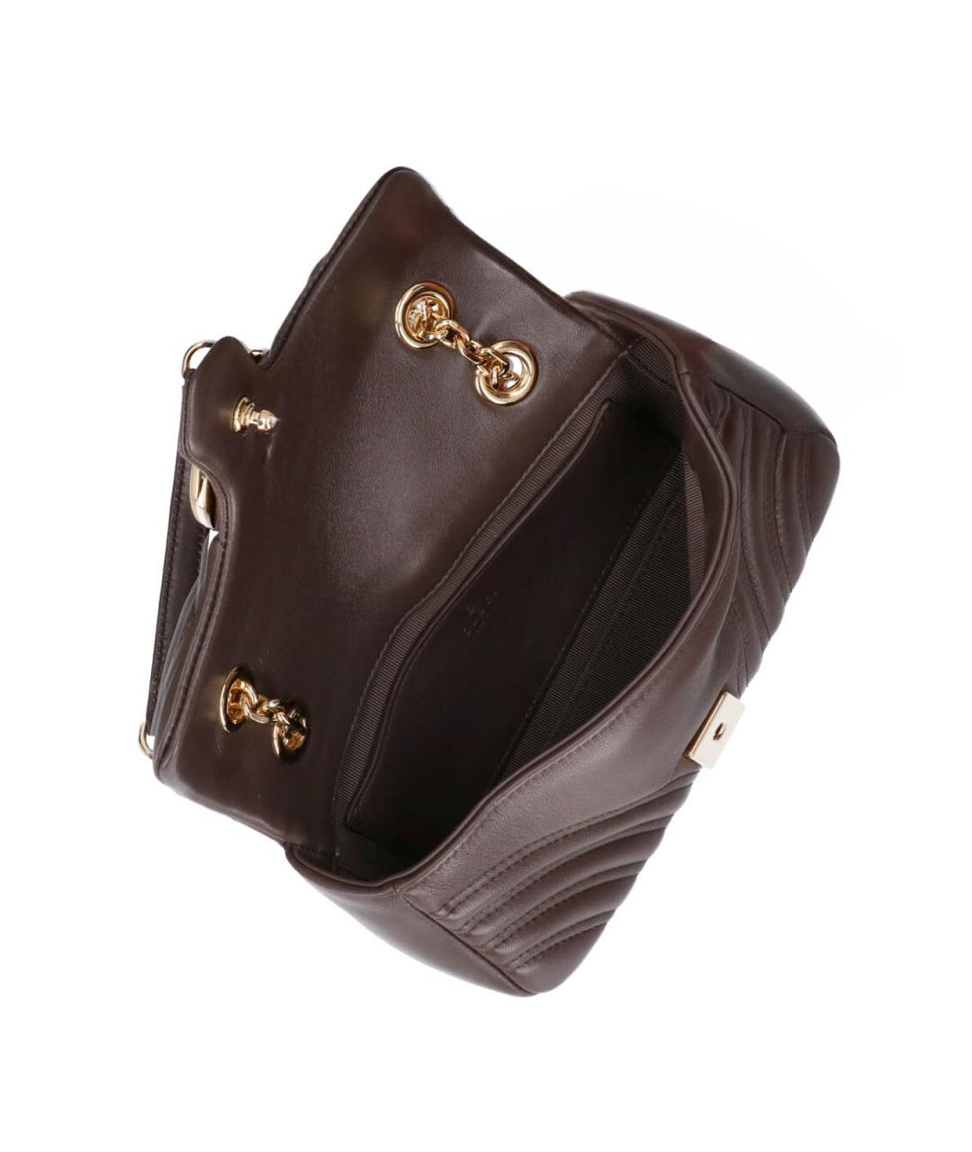 GUCCI Коричневая кожаная сумка через плечо, фото 4