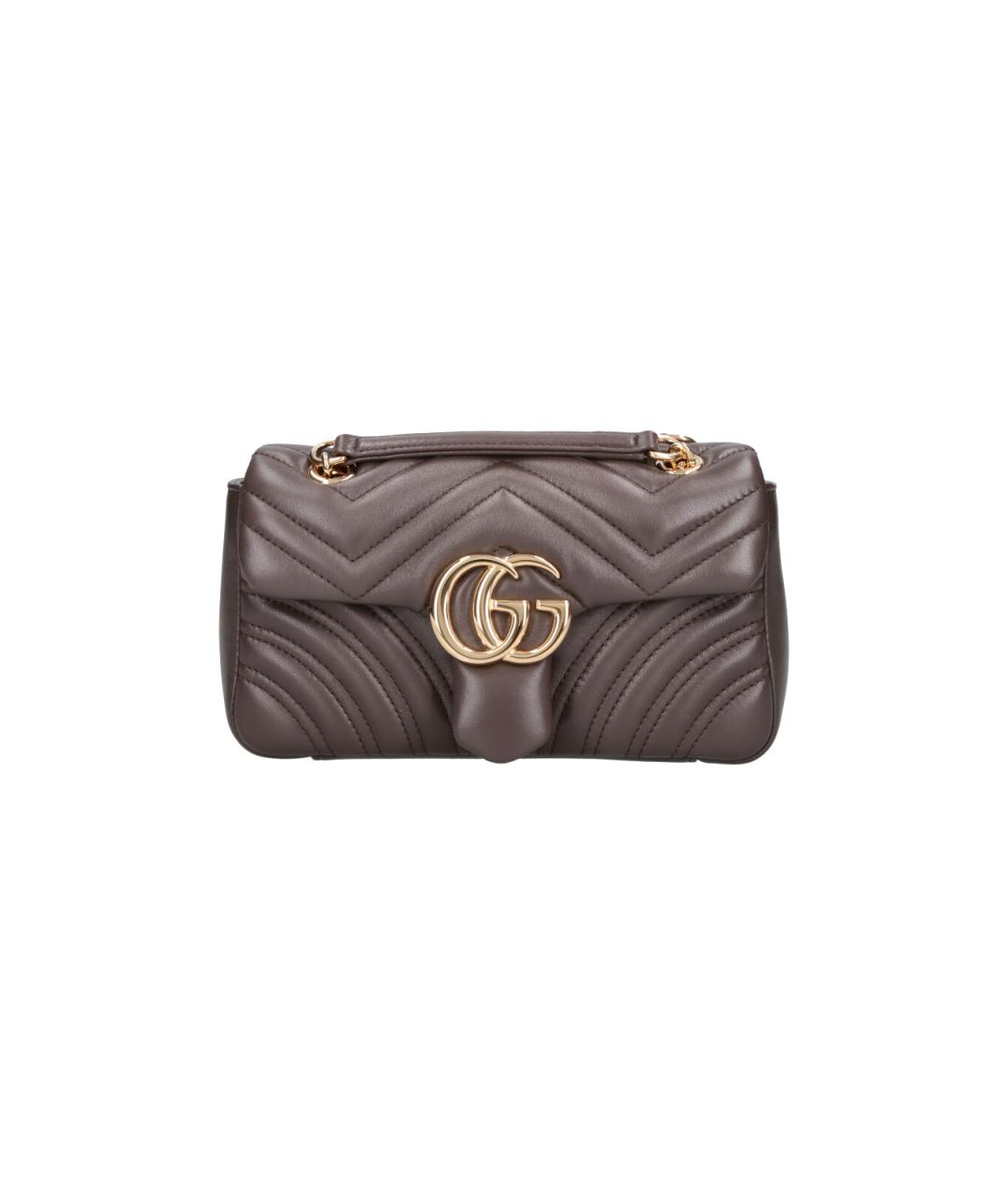 GUCCI Коричневая кожаная сумка через плечо, фото 6