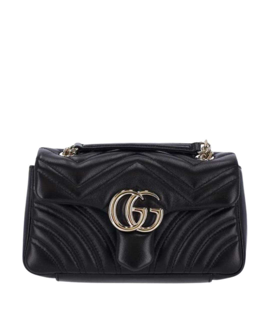 GUCCI Черная кожаная сумка через плечо, фото 1