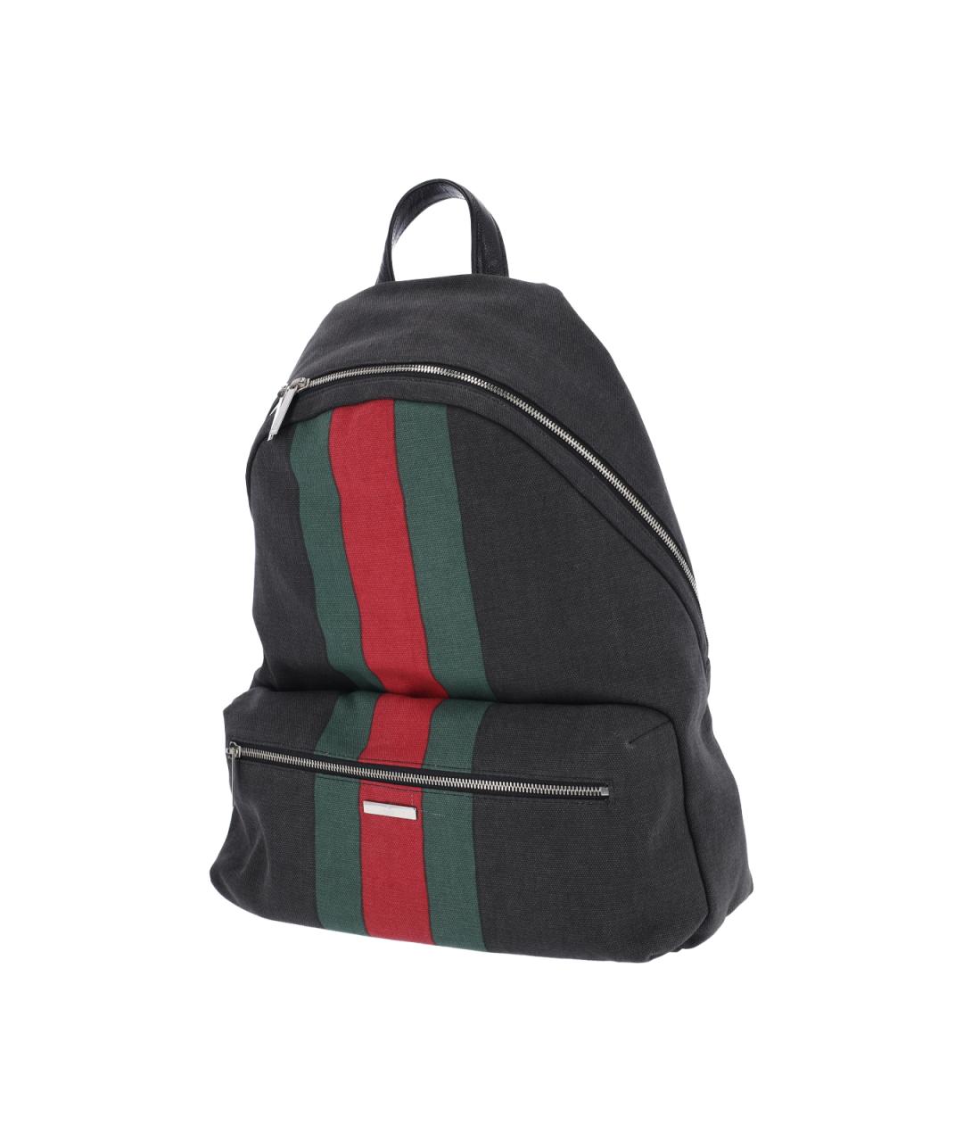 GUCCI Черный тканевый рюкзак, фото 2