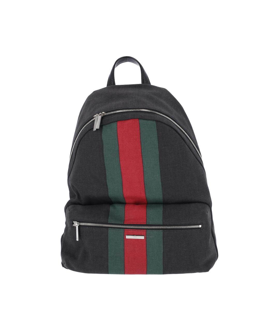 GUCCI Черный тканевый рюкзак, фото 1