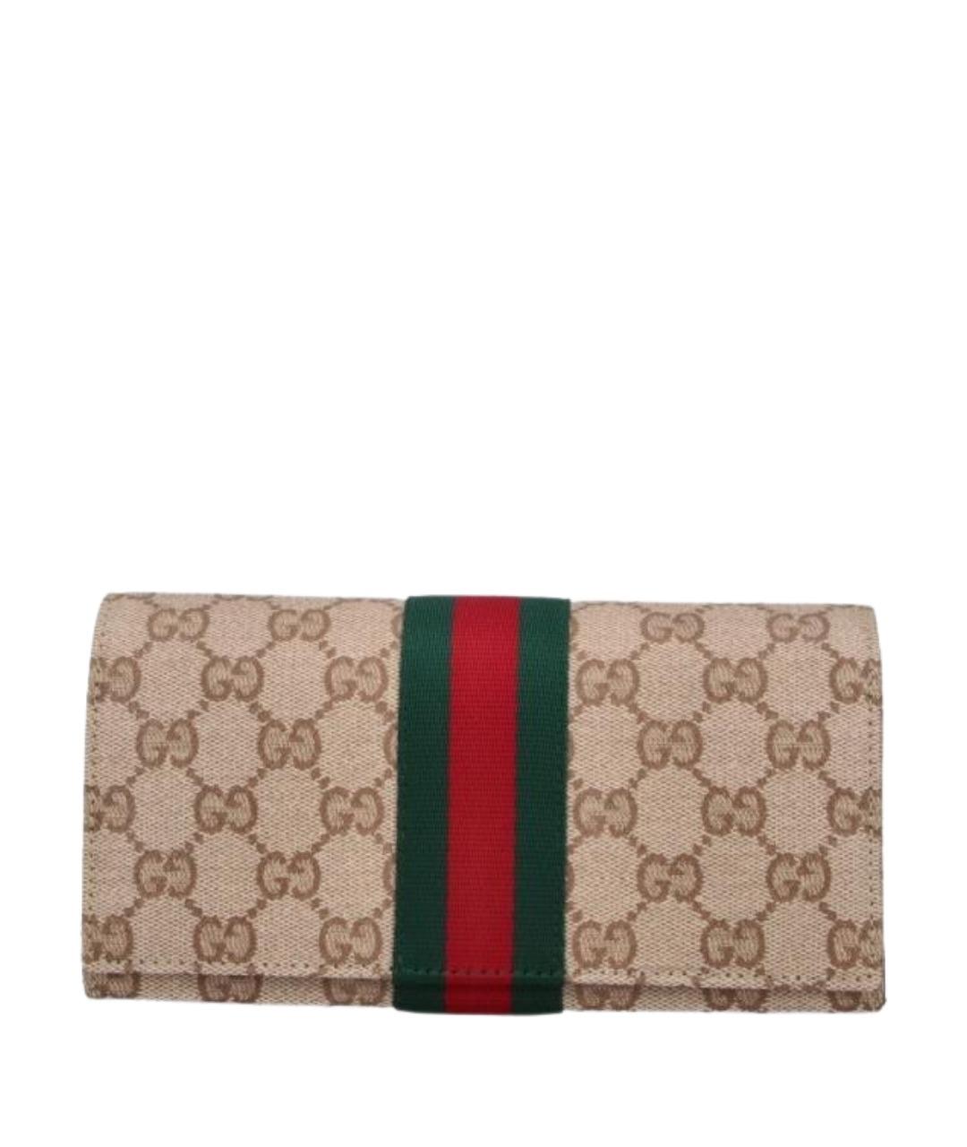 GUCCI Бежевая хлопковая сумка через плечо, фото 1