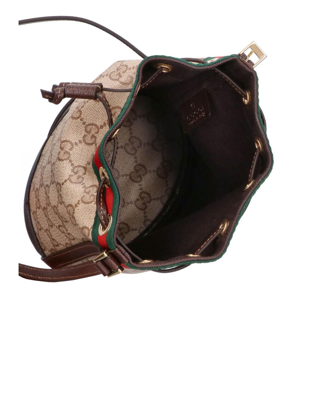 GUCCI Бежевая хлопковая сумка через плечо, фото 4