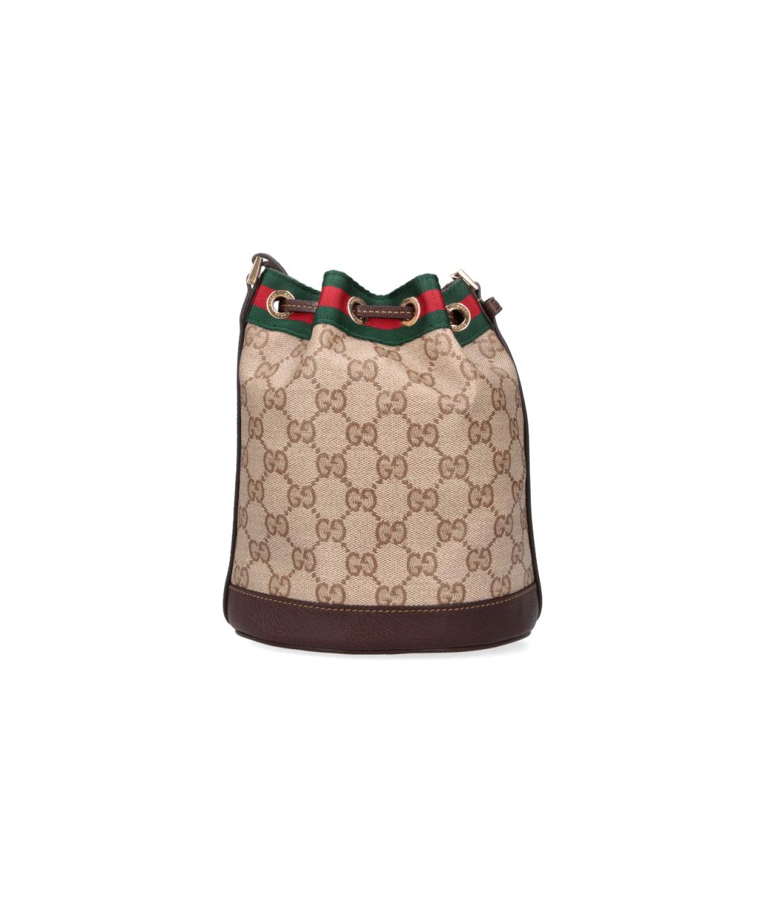 GUCCI Бежевая хлопковая сумка через плечо, фото 3