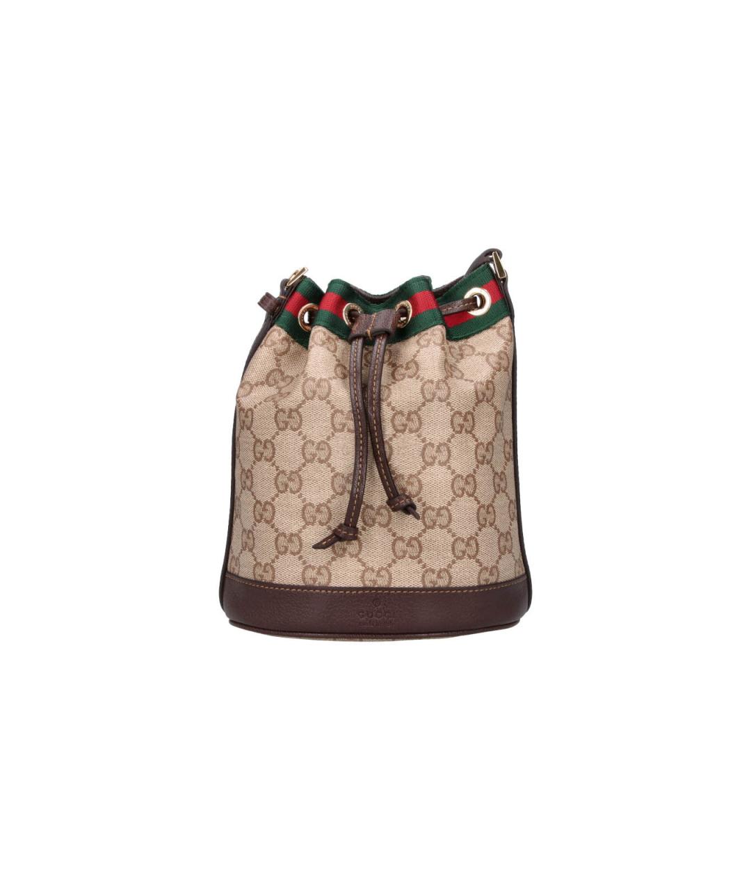 GUCCI Бежевая хлопковая сумка через плечо, фото 6