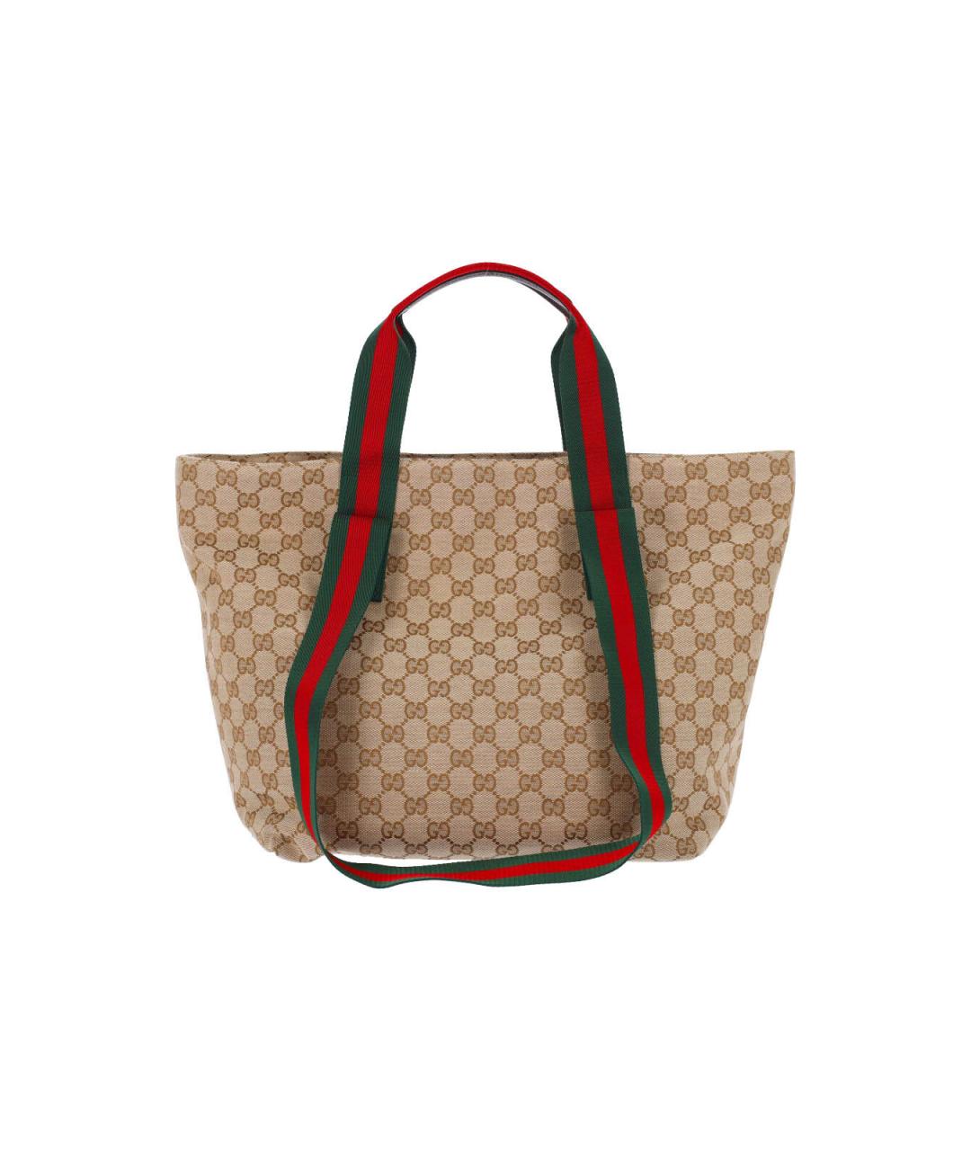 GUCCI Бежевая тканевая сумка тоут, фото 3