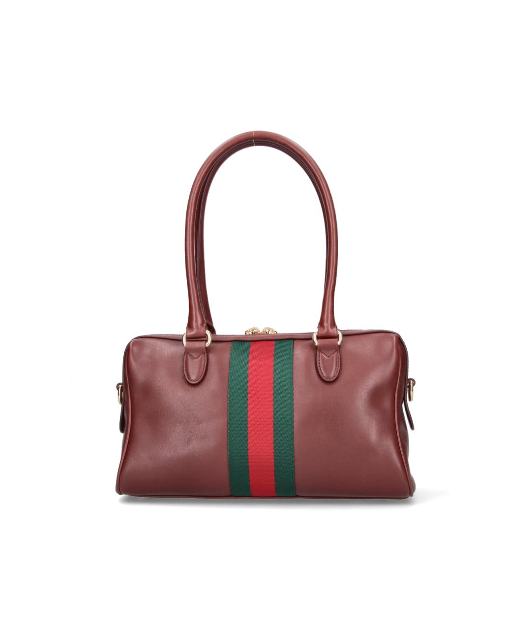GUCCI Коричневая кожаная сумка через плечо, фото 3