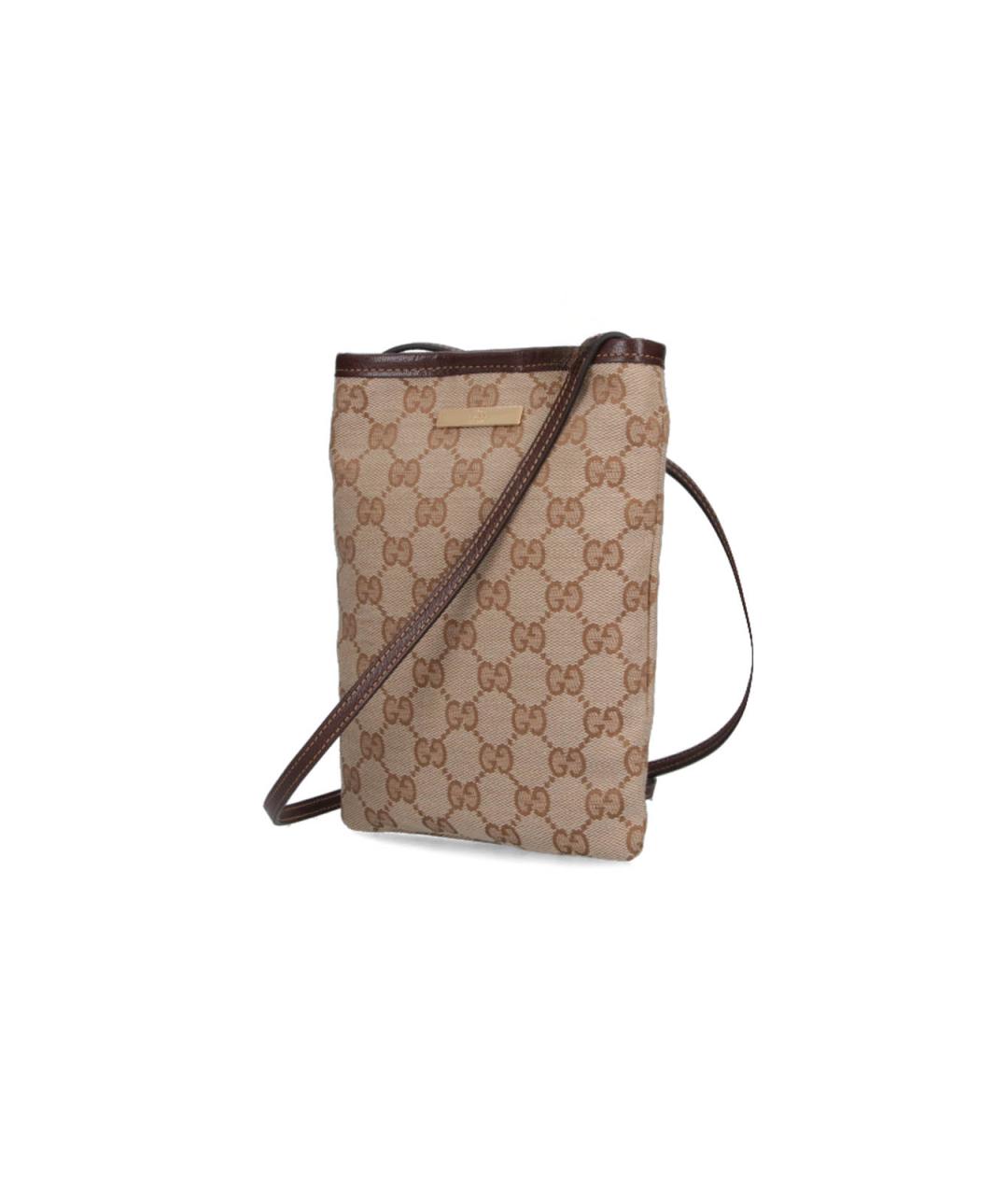 GUCCI Бежевая тканевая сумка через плечо, фото 2