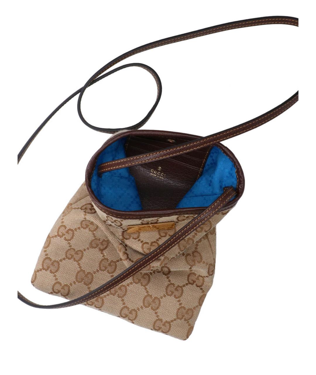 GUCCI Бежевая тканевая сумка через плечо, фото 4