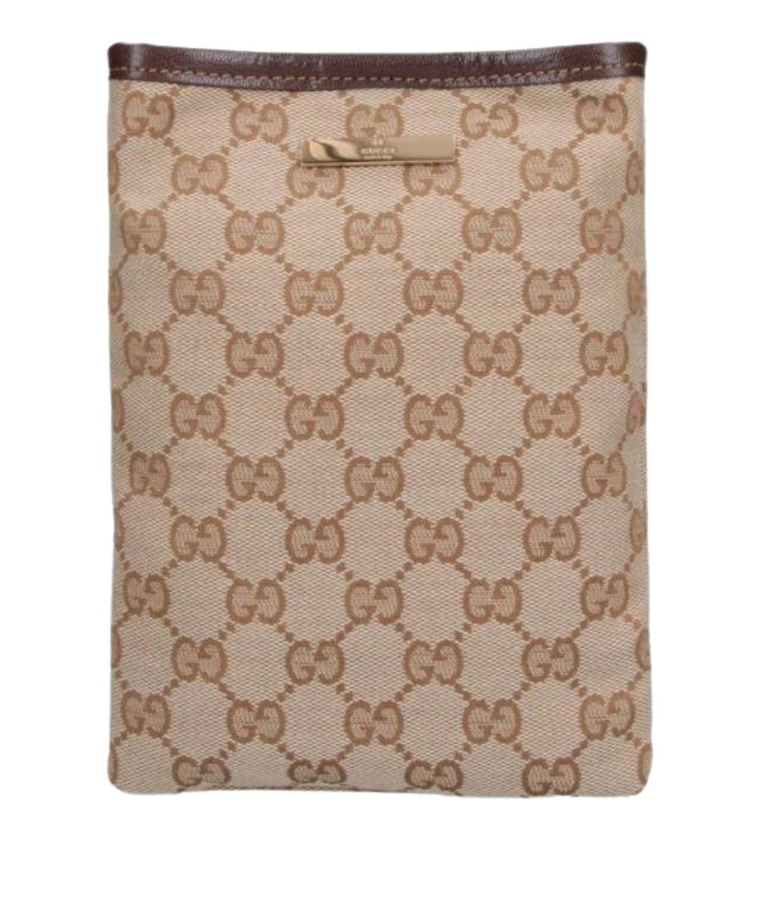 GUCCI Бежевая тканевая сумка через плечо, фото 1