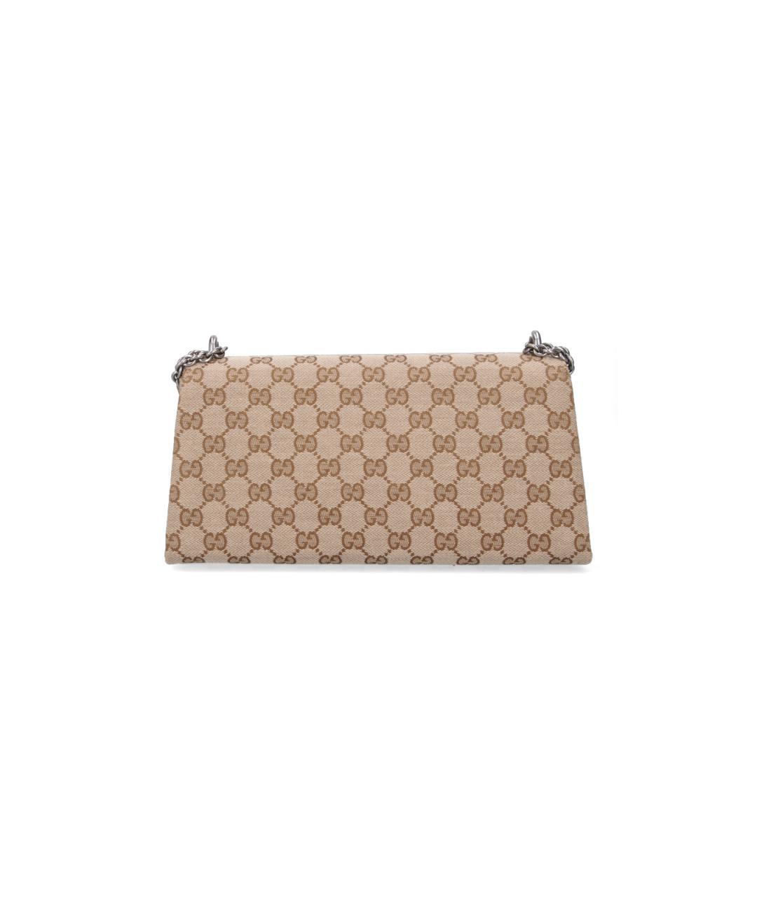 GUCCI Бежевая тканевая сумка через плечо, фото 3