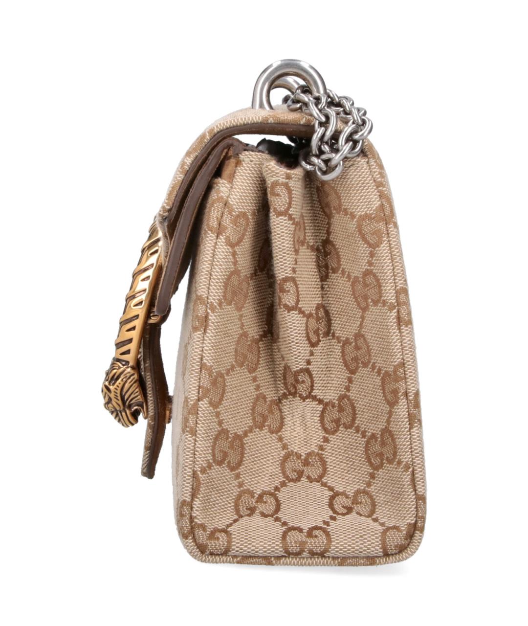 GUCCI Бежевая тканевая сумка через плечо, фото 5