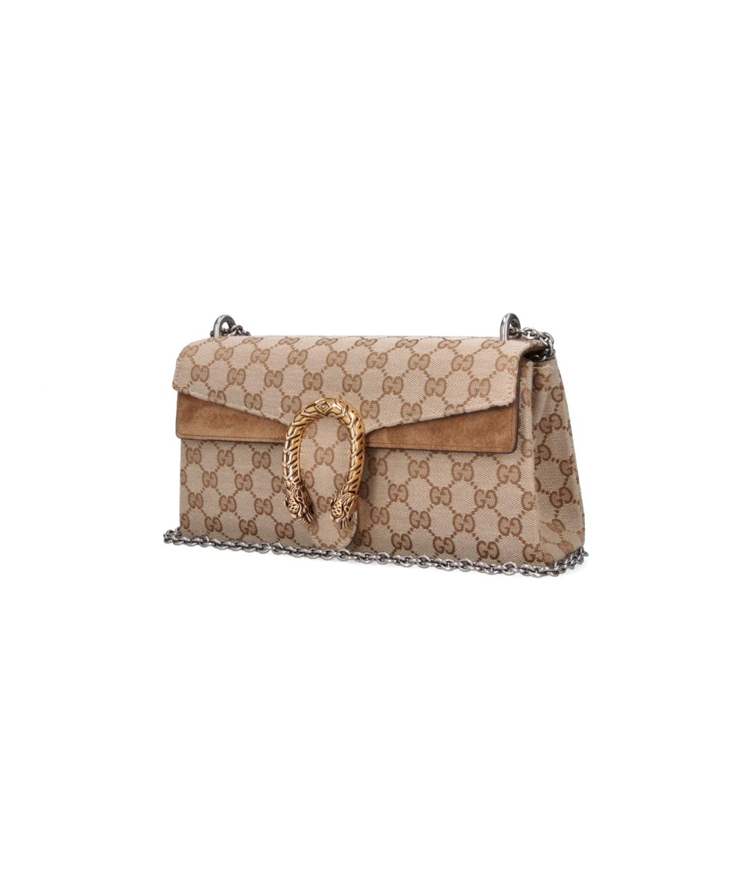 GUCCI Бежевая тканевая сумка через плечо, фото 2