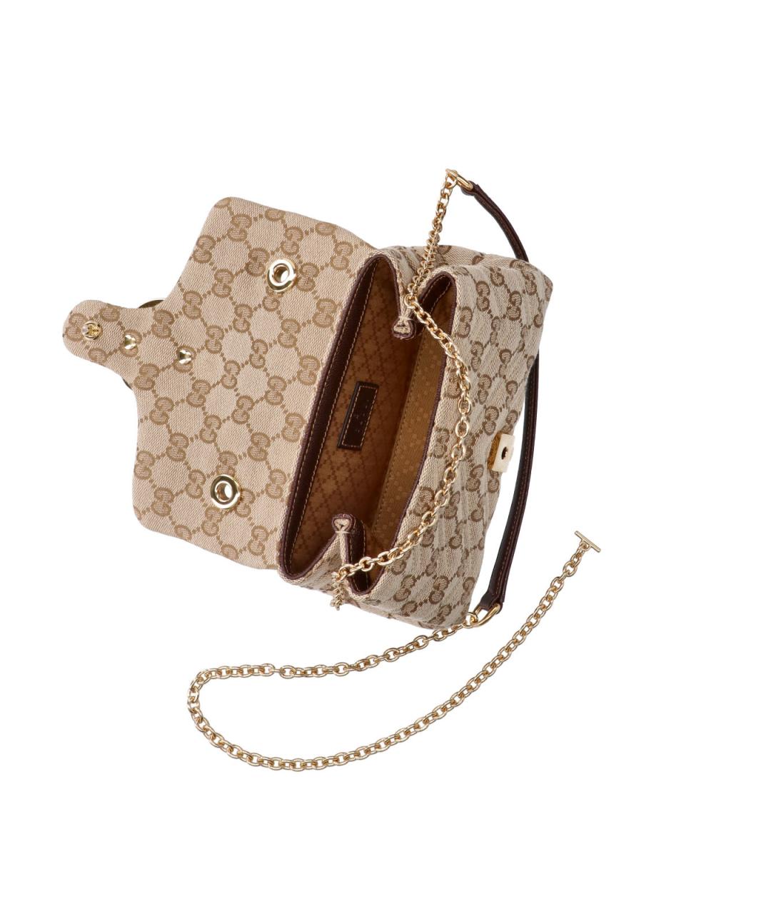 GUCCI Бежевая тканевая сумка через плечо, фото 4