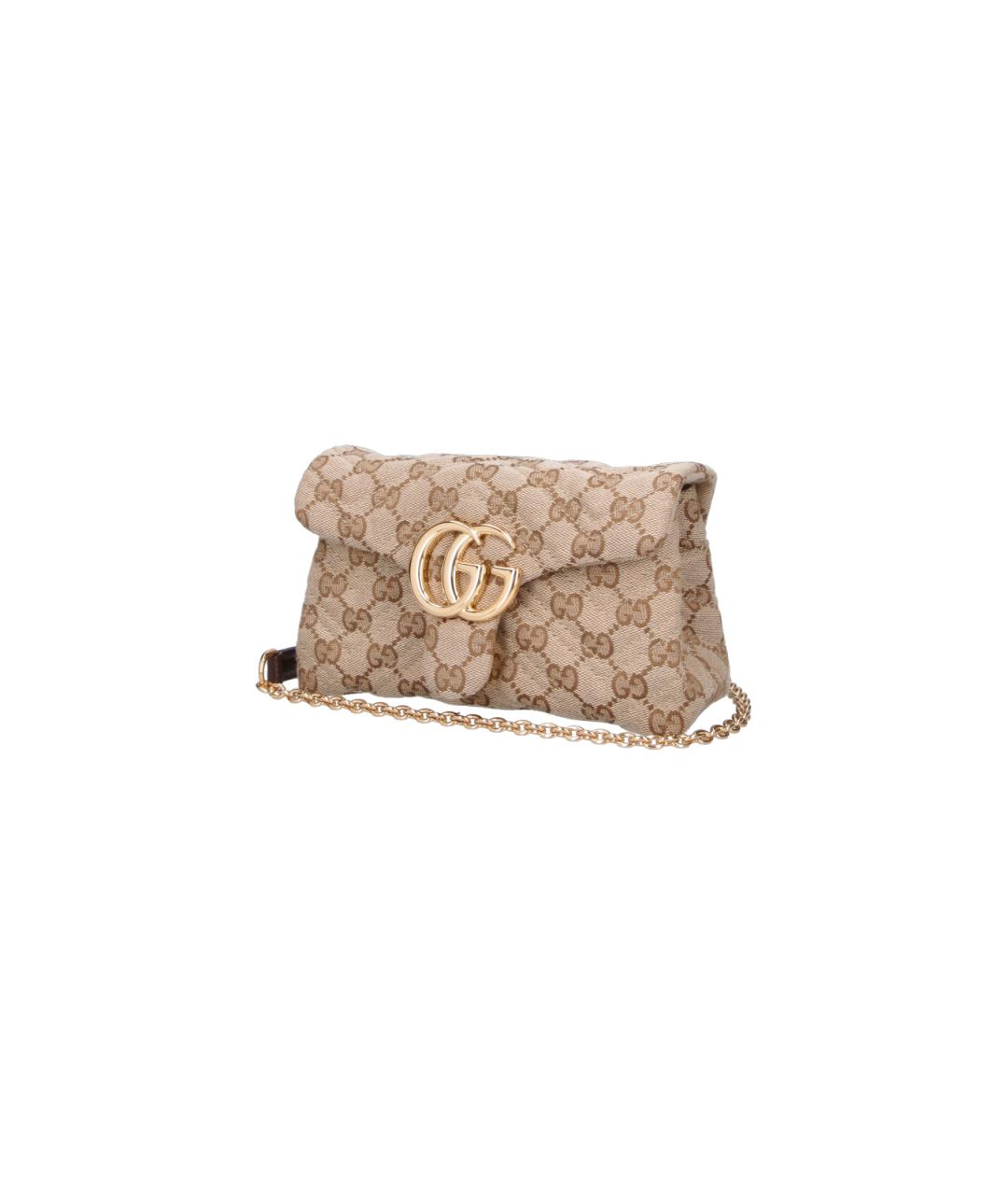 GUCCI Бежевая тканевая сумка через плечо, фото 2