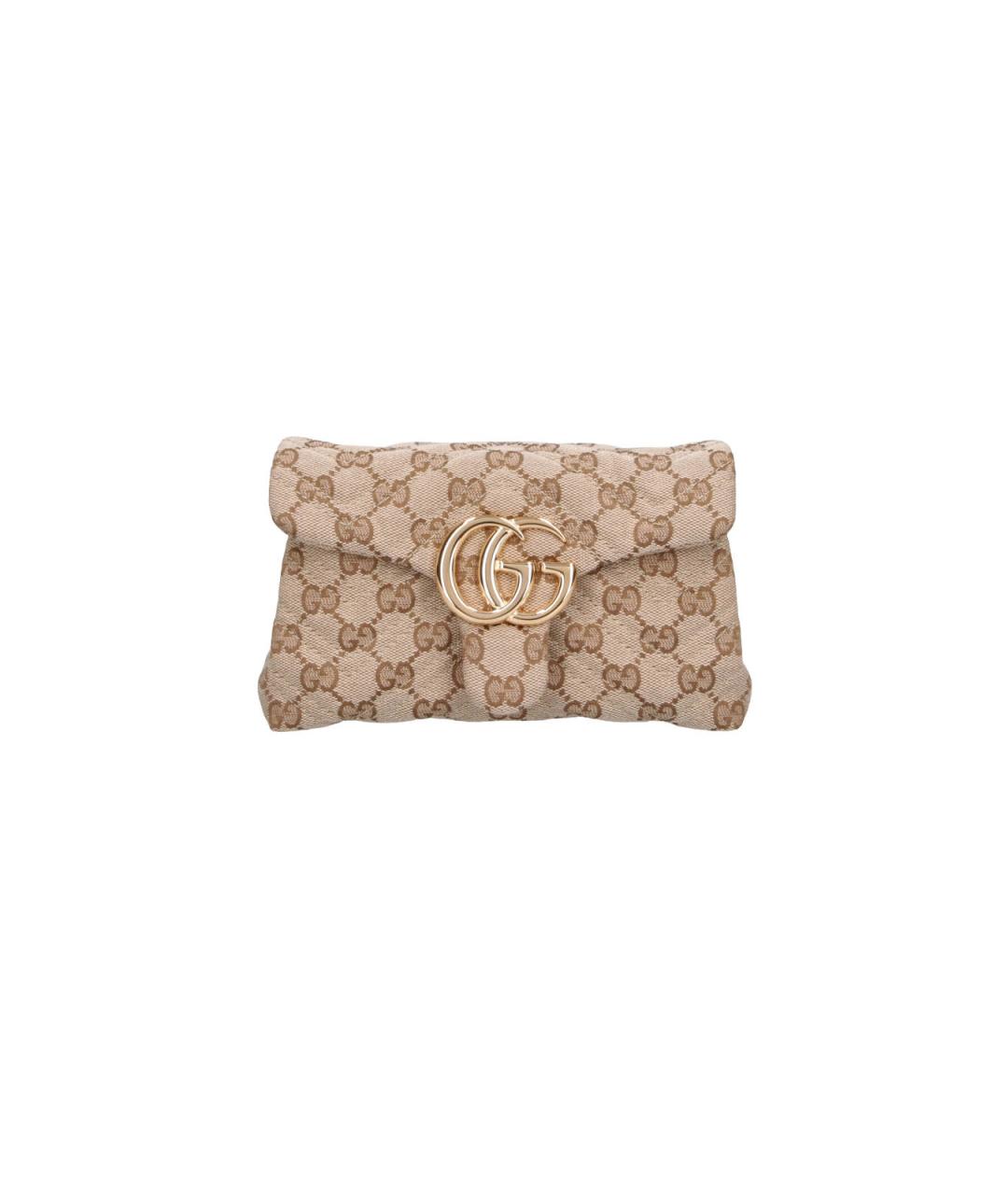 GUCCI Бежевая тканевая сумка через плечо, фото 6