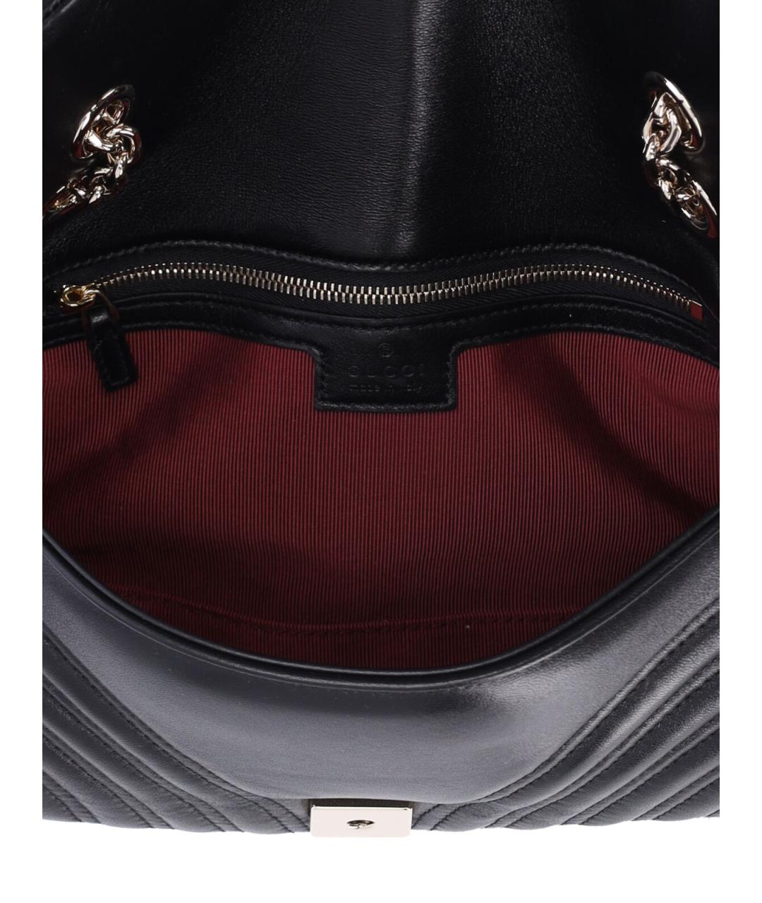 GUCCI Черная кожаная сумка через плечо, фото 4