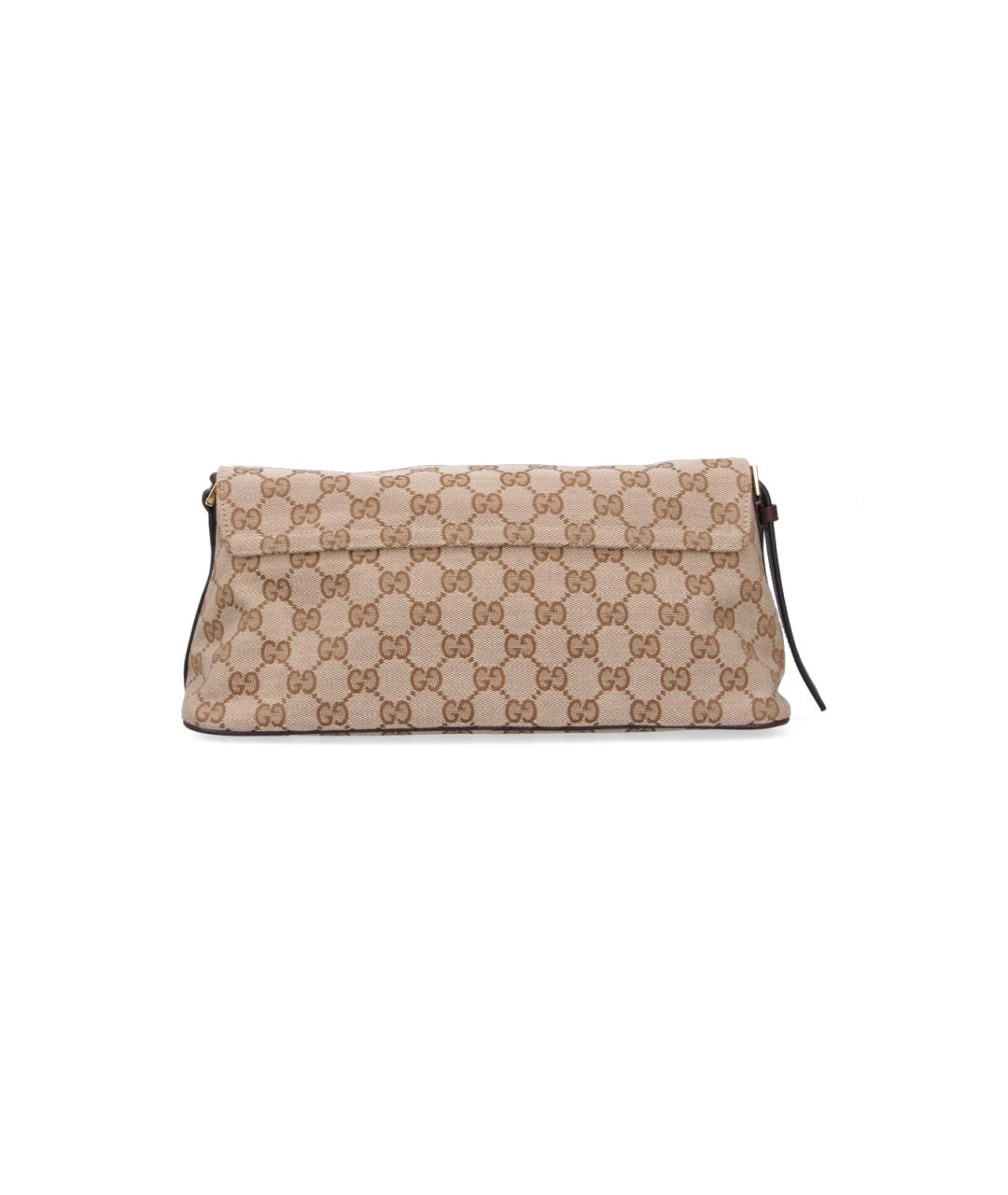GUCCI Бежевая тканевая сумка через плечо, фото 3