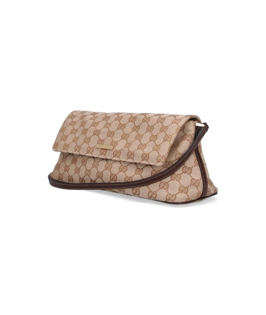 GUCCI Бежевая тканевая сумка через плечо, фото 2