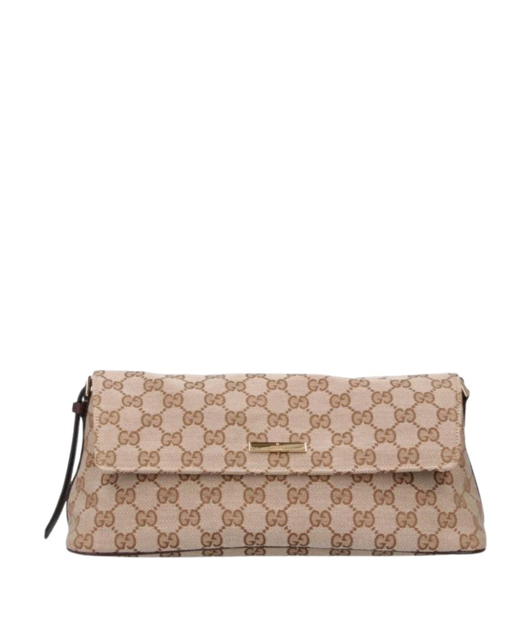 GUCCI Бежевая тканевая сумка через плечо, фото 1