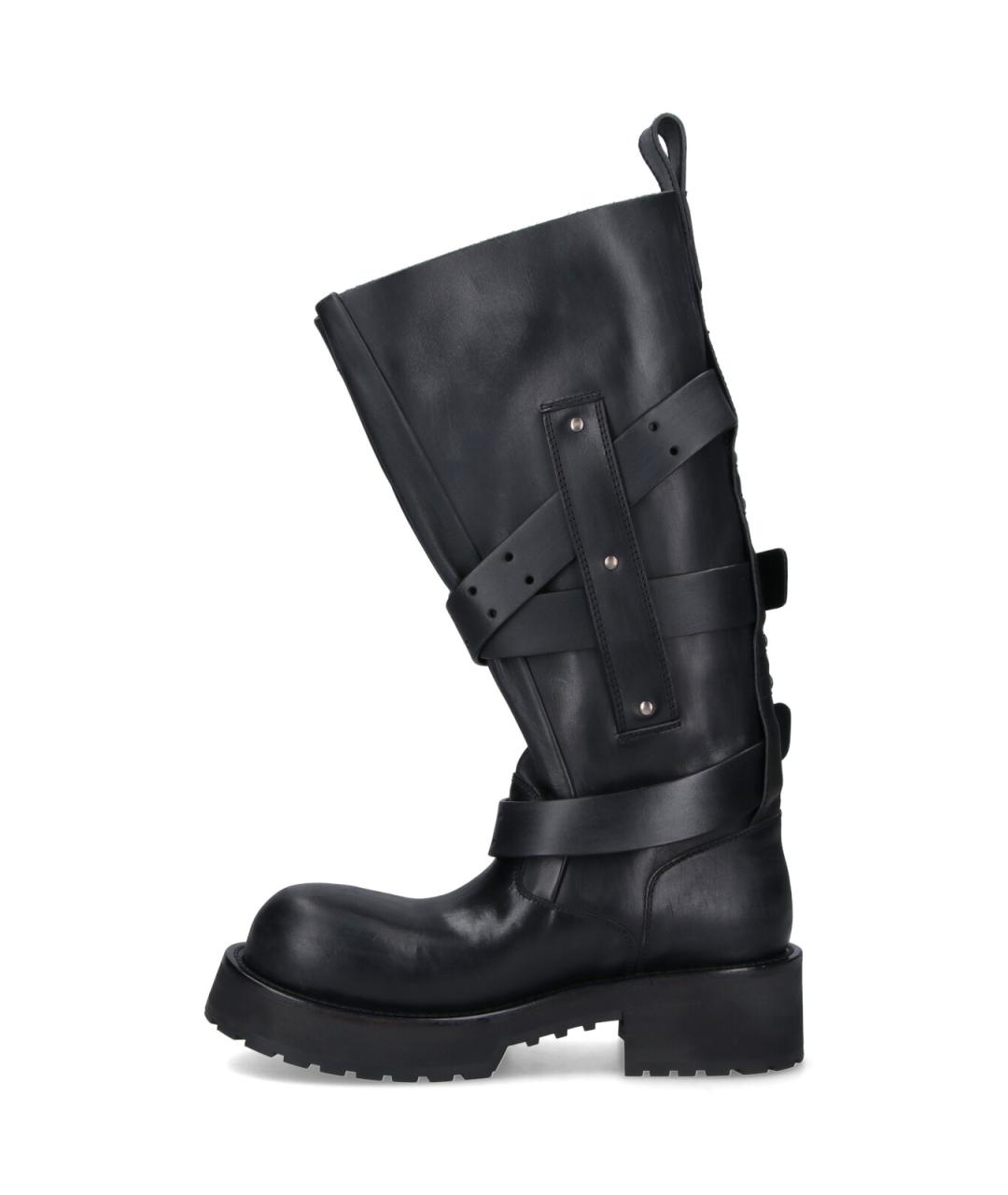 BALENCIAGA Черные кожаные сапоги, фото 3