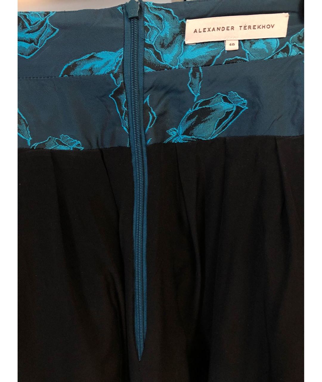 ALEXANDER TEREKHOV Синяя полиэстеровая юбка макси, фото 3