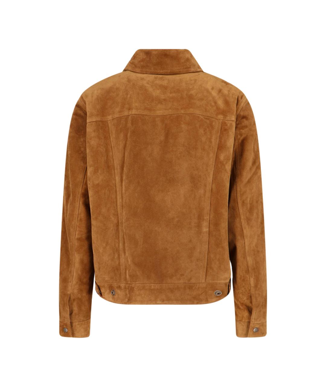 SAINT LAURENT Коричневая замшевая куртка, фото 2