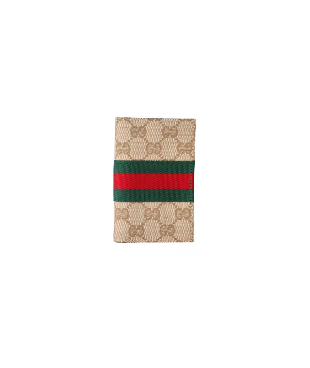 GUCCI Бежевый полиуретановый кошелек, фото 1