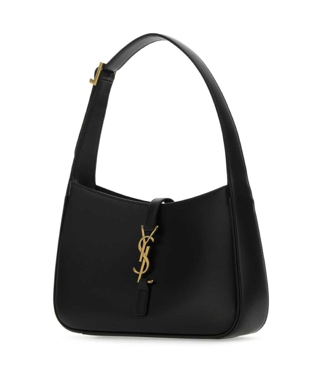 SAINT LAURENT Черная кожаная сумка через плечо, фото 2