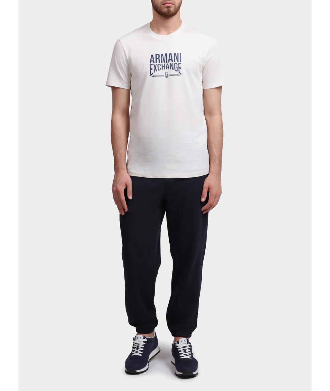 ARMANI EXCHANGE Темно-синие повседневные брюки, фото 2