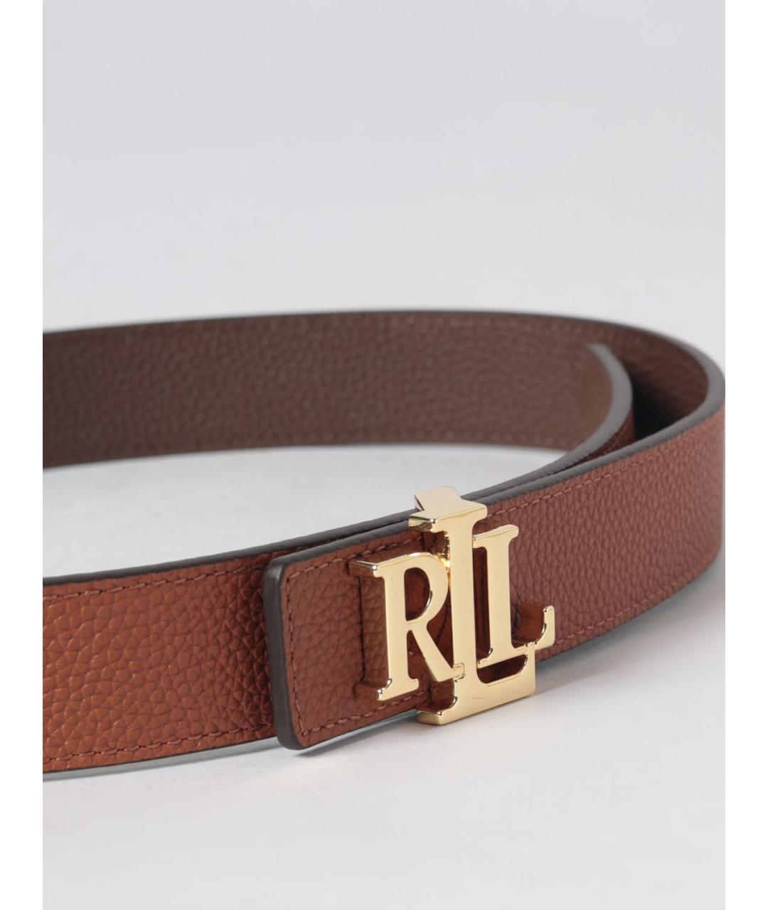 RALPH LAUREN Коричневый кожаный ремень, фото 3