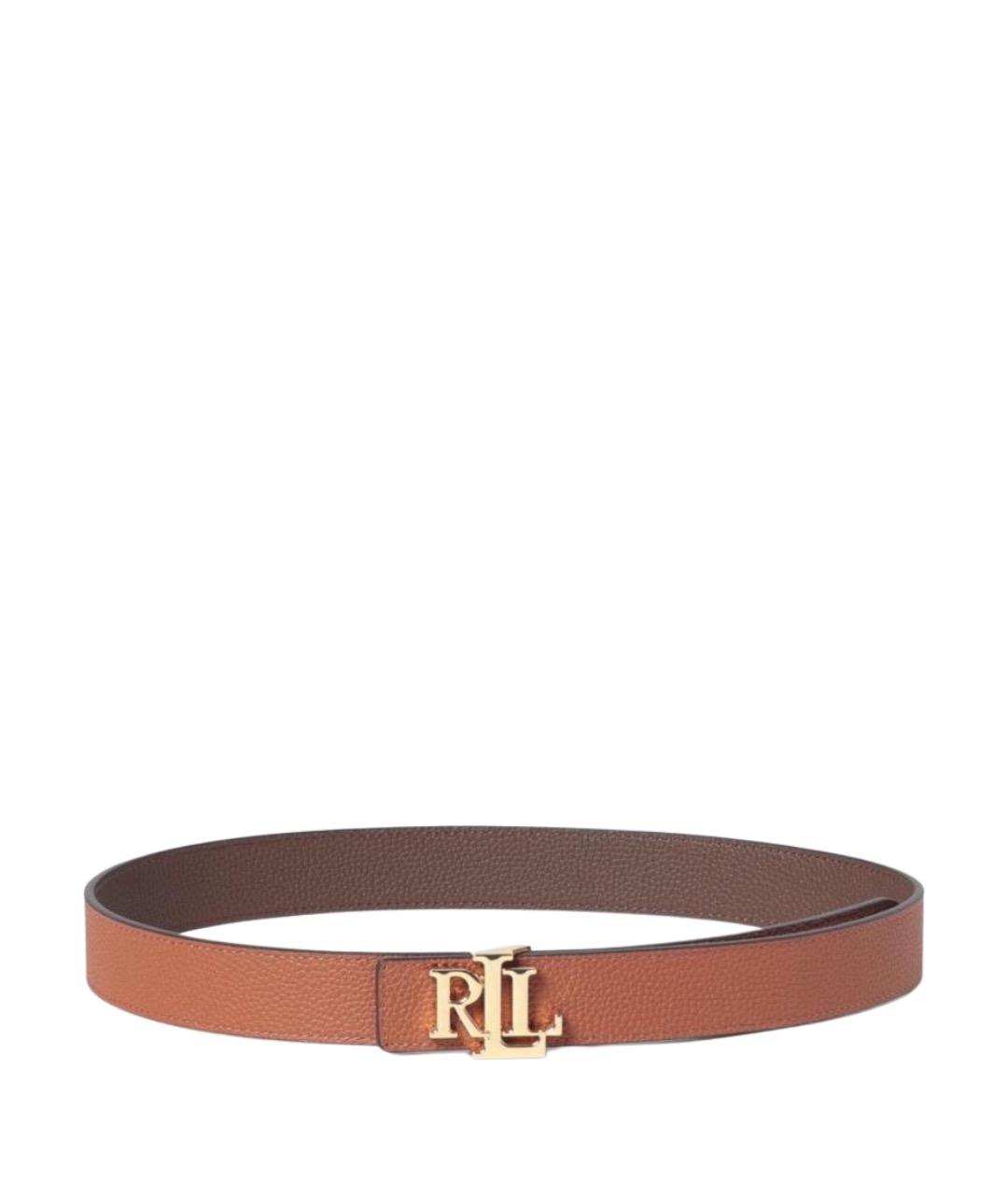 RALPH LAUREN Коричневый кожаный ремень, фото 1