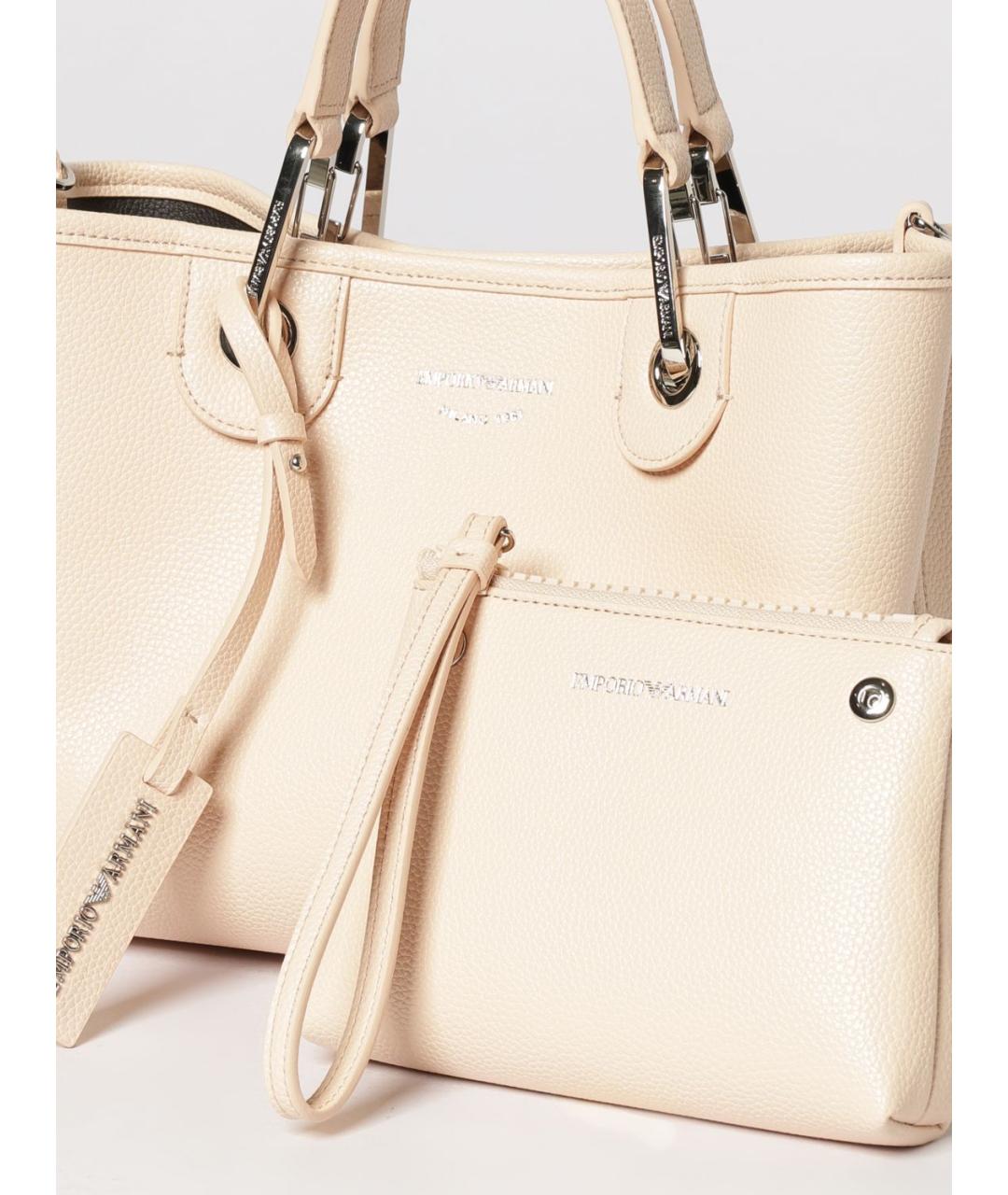 EMPORIO ARMANI Розовая синтетическая сумка через плечо, фото 3
