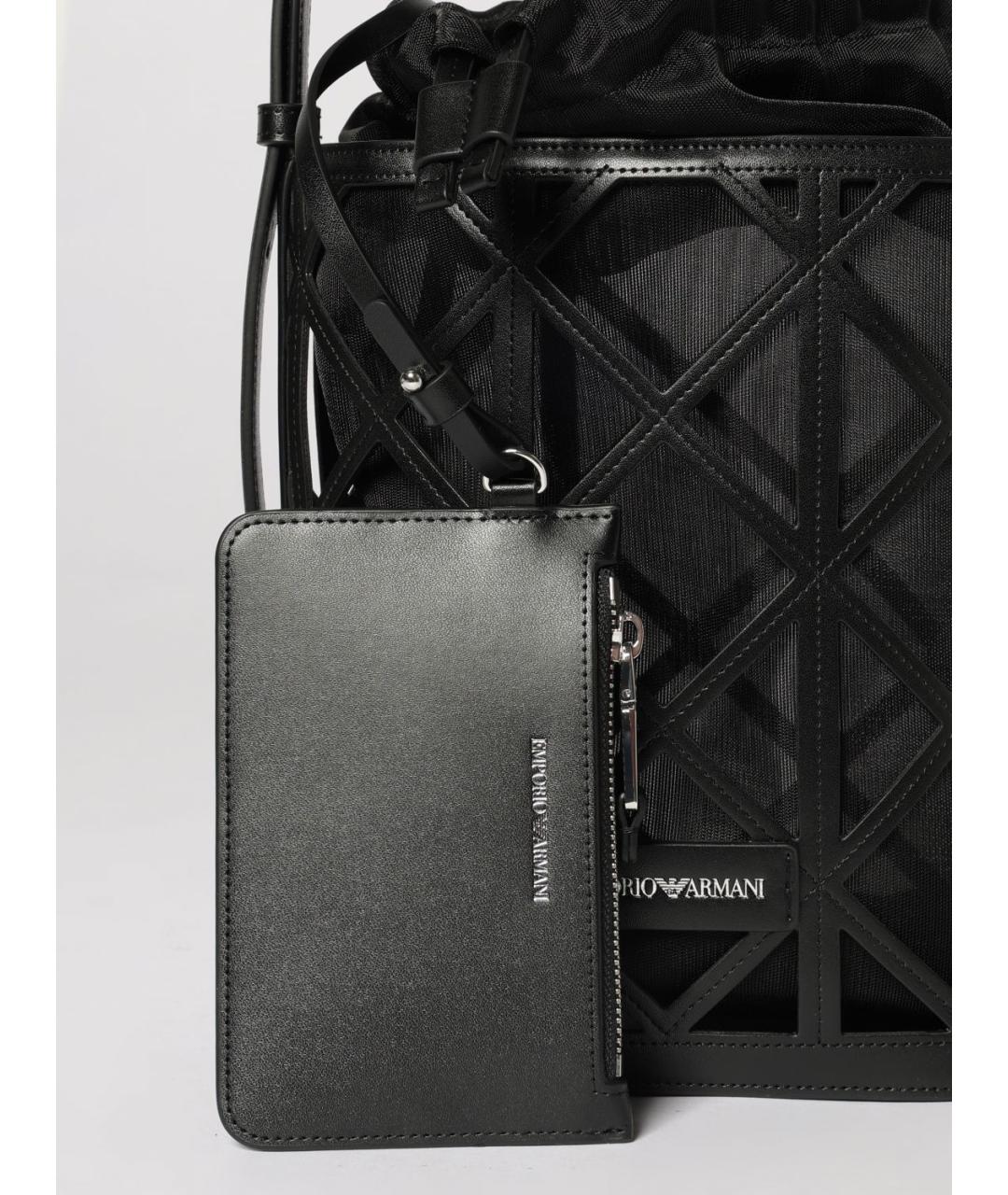 EMPORIO ARMANI Черная сумка с короткими ручками, фото 3