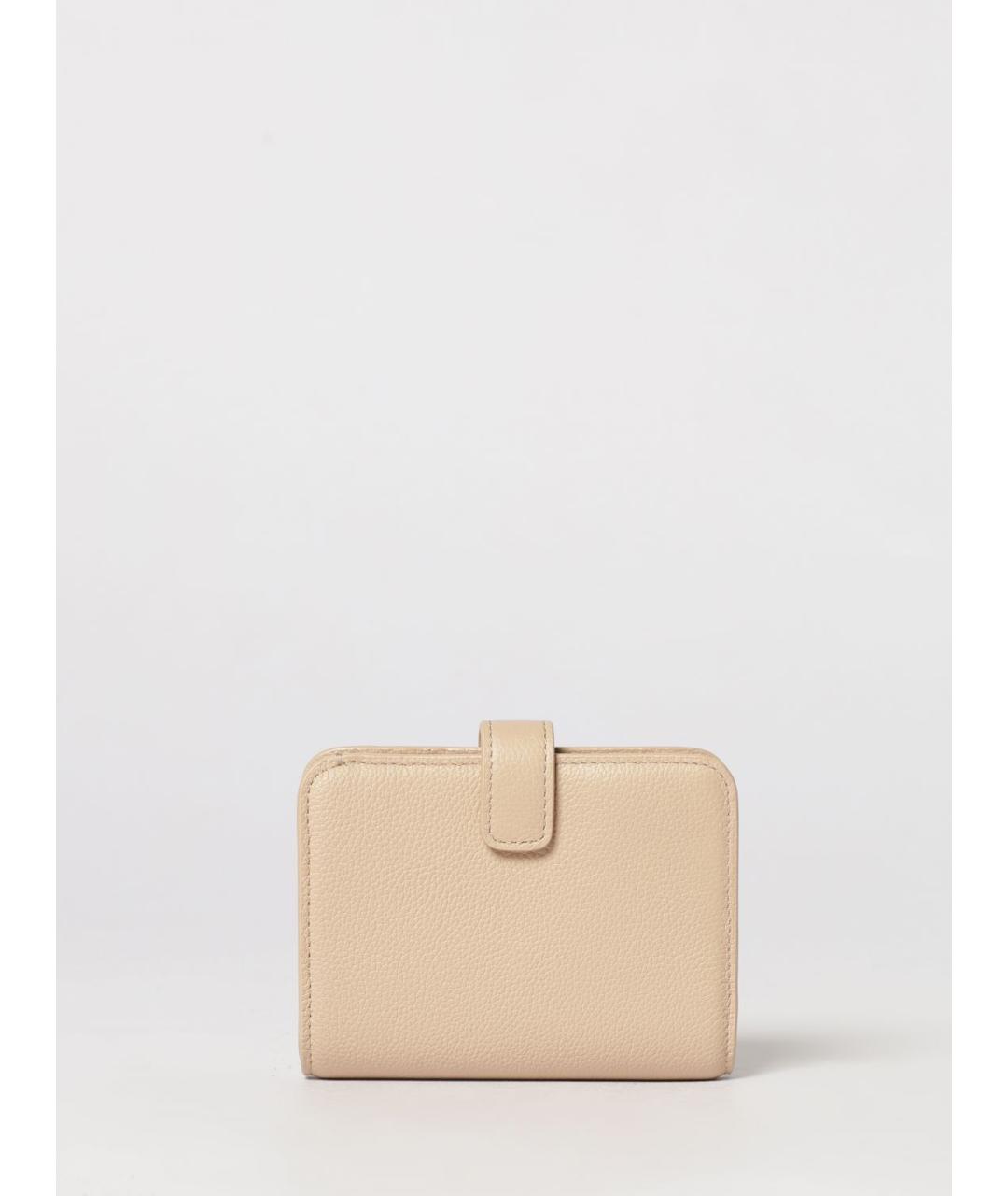 EMPORIO ARMANI Бежевый кожаный кошелек, фото 3