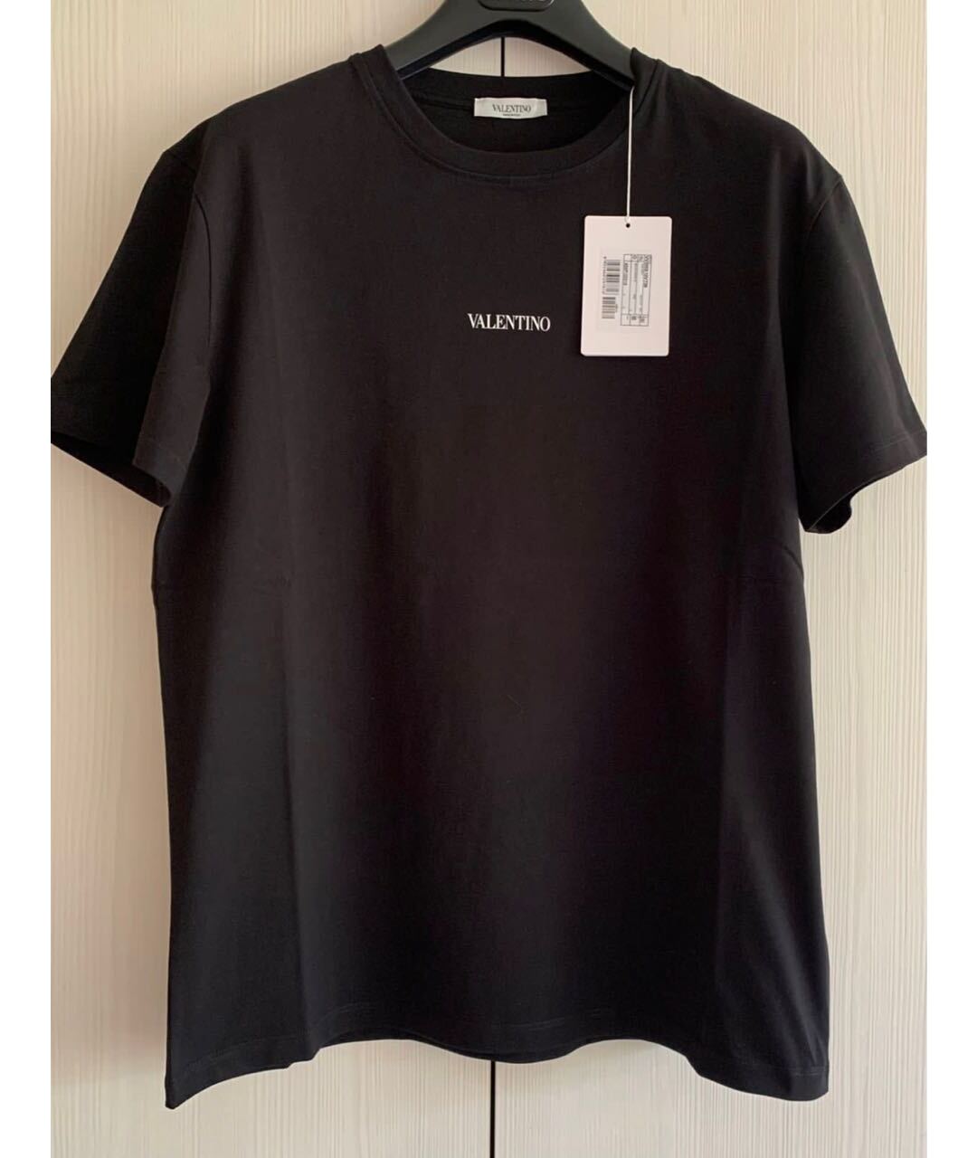 VALENTINO Черная хлопковая футболка, фото 6
