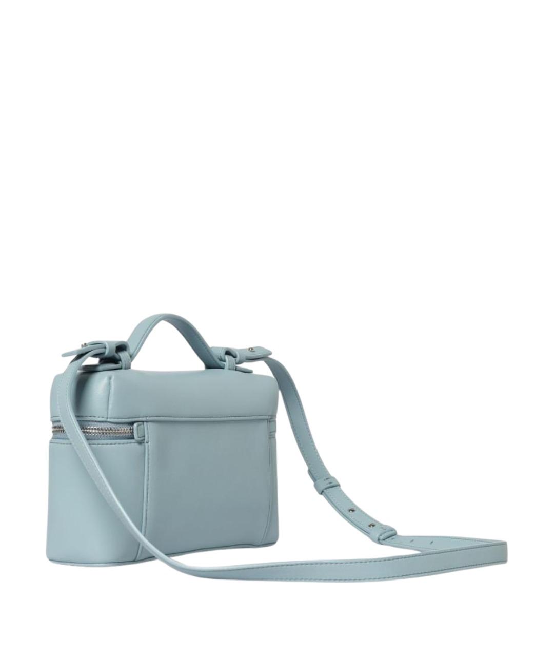EMPORIO ARMANI Голубая кожаная сумка через плечо, фото 2