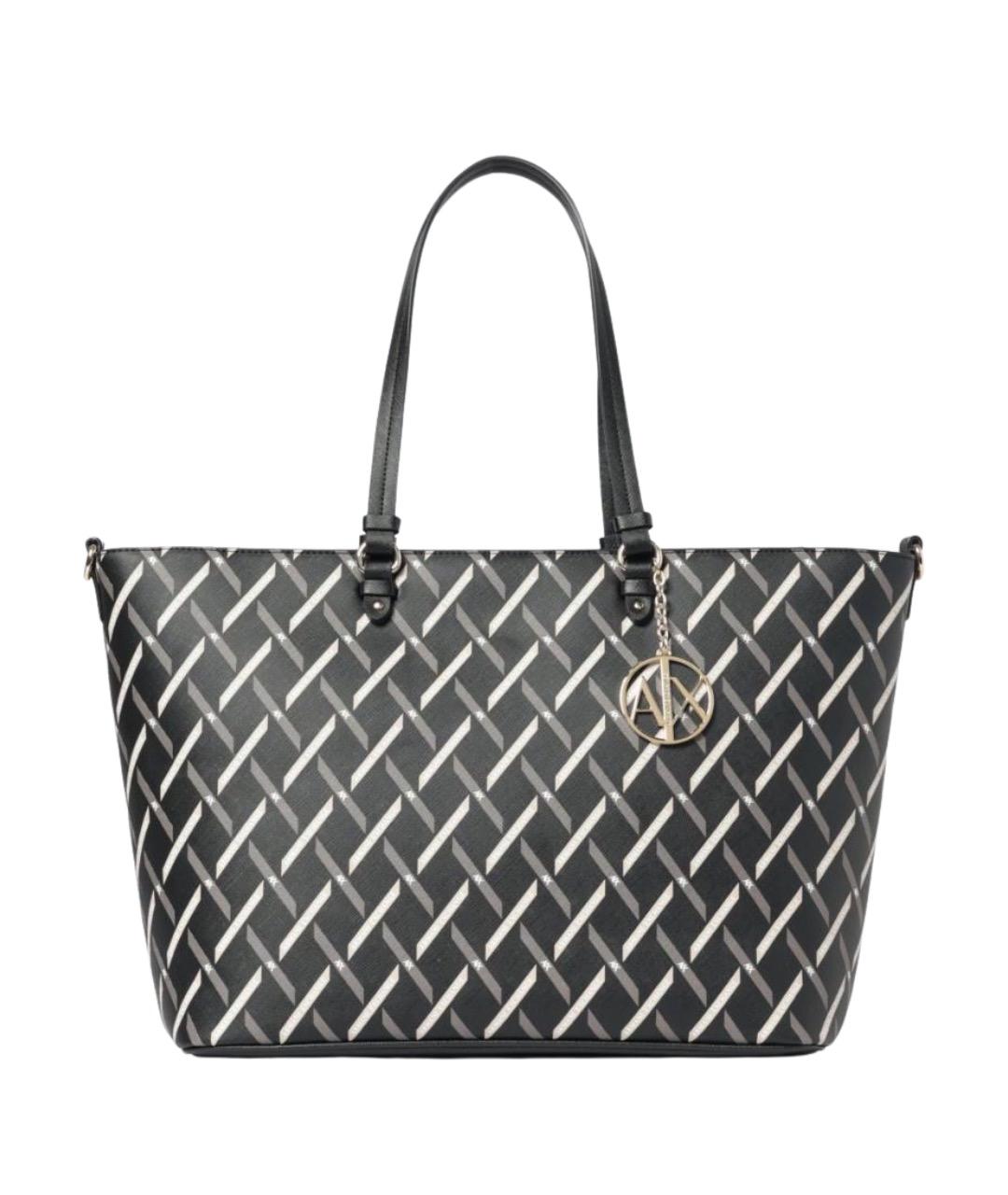 ARMANI EXCHANGE Черная синтетическая сумка тоут, фото 1