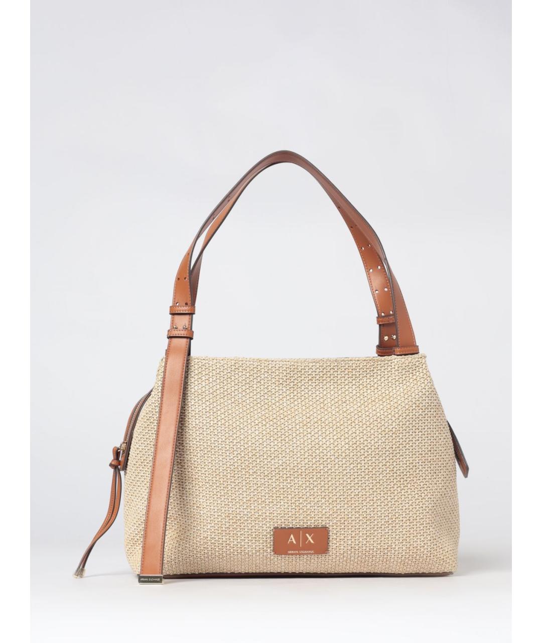 ARMANI EXCHANGE Бежевая сумка с короткими ручками, фото 4