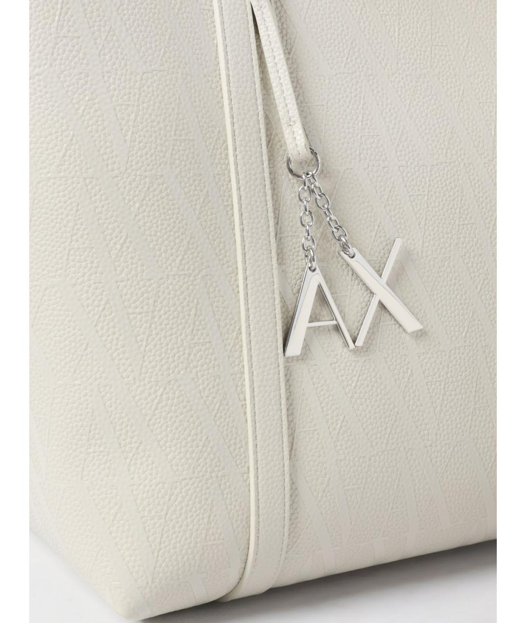 ARMANI EXCHANGE Бежевая сумка тоут из искусственной кожи, фото 3