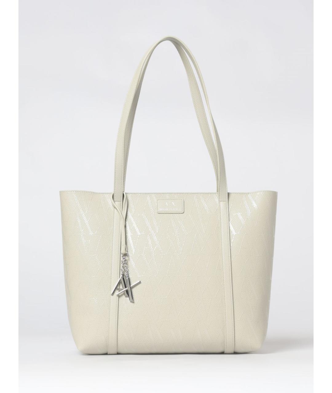 ARMANI EXCHANGE Бежевая сумка тоут из искусственной кожи, фото 4
