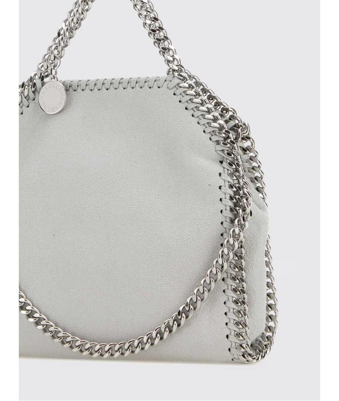 STELLA MCCARTNEY Серая сумка с короткими ручками из искусственной кожи, фото 3