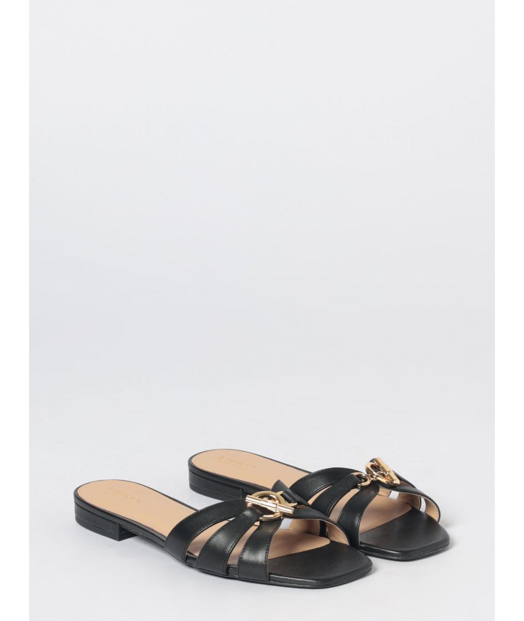 RALPH LAUREN Черные шлепанцы, фото 2
