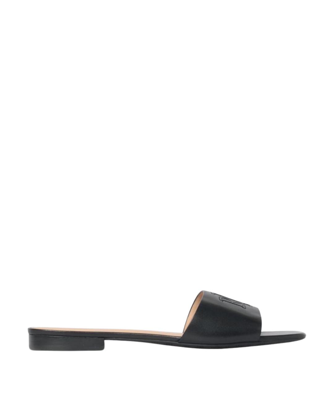 RALPH LAUREN Черные шлепанцы, фото 1